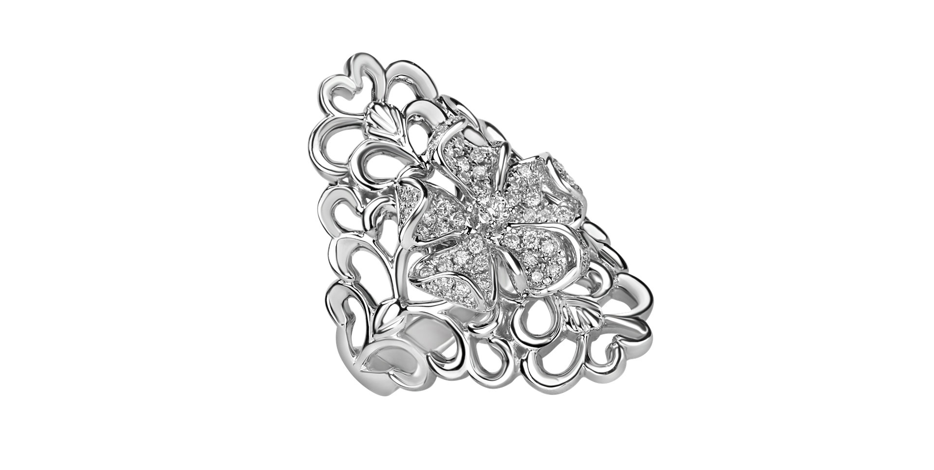 Prsteň s diamantmi Luxury Garden