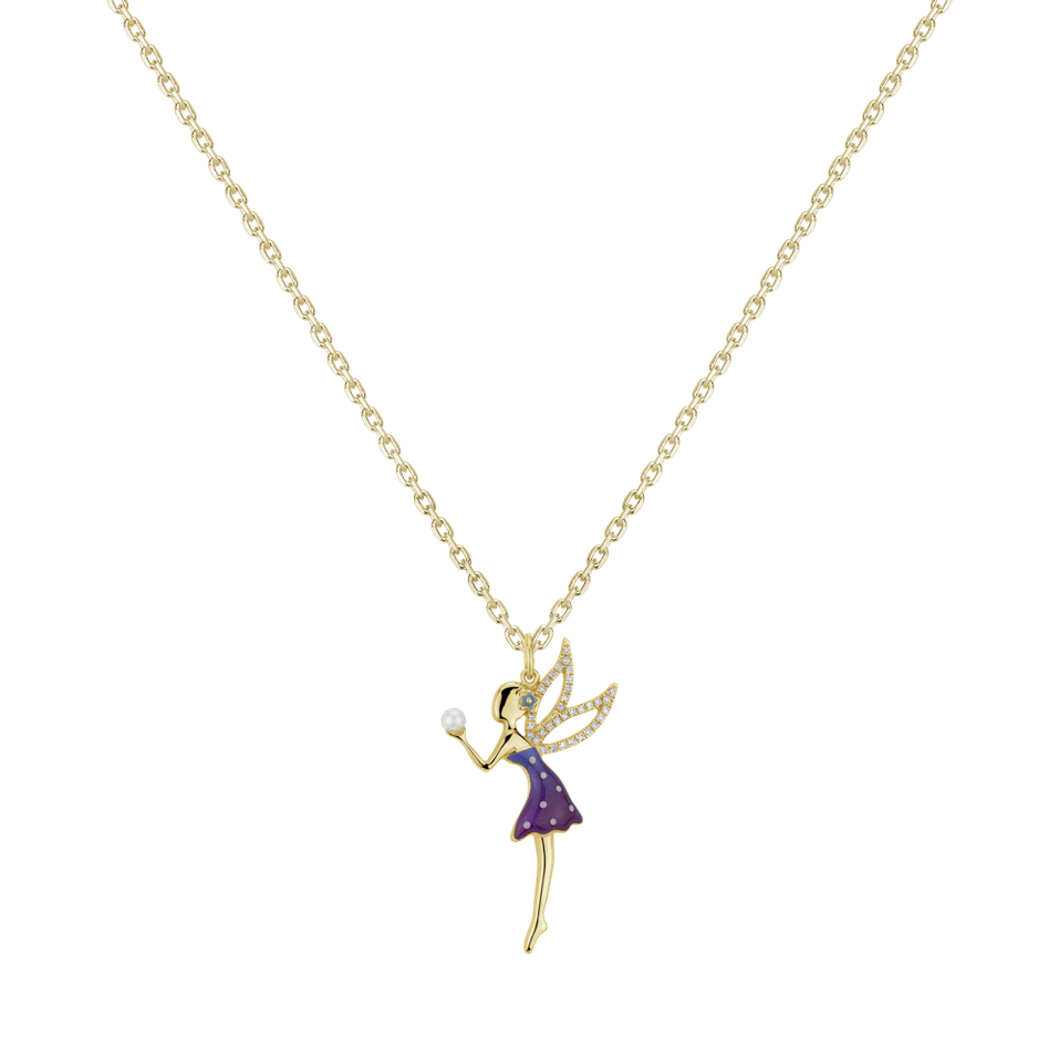 Přívěsok s perlou a diamantmi Petite Suite