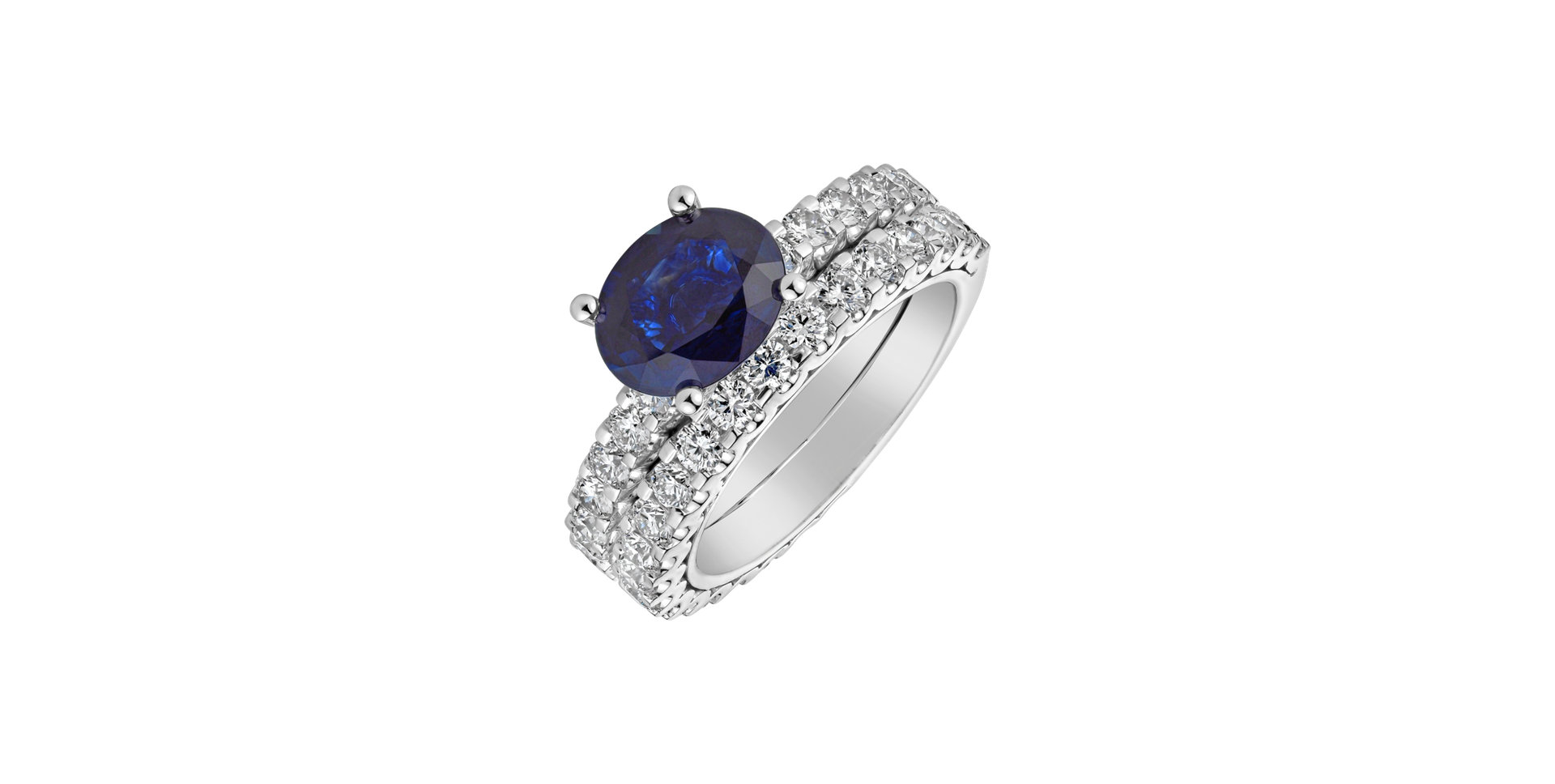 Prsteň s zafírom a diamantmi Sapphire Soul