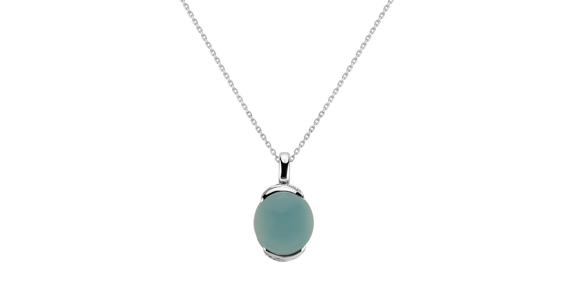 Přívěsok s chalcedonom a diamantmi Bubble Blossom