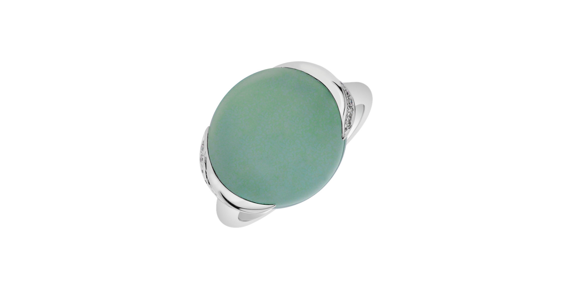 Prsteň s chalcedonom a diamantmi Bubble Blossom