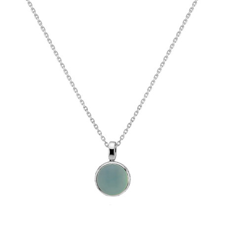 Přívěsok s chalcedonom a diamantmi Mellow Blossom