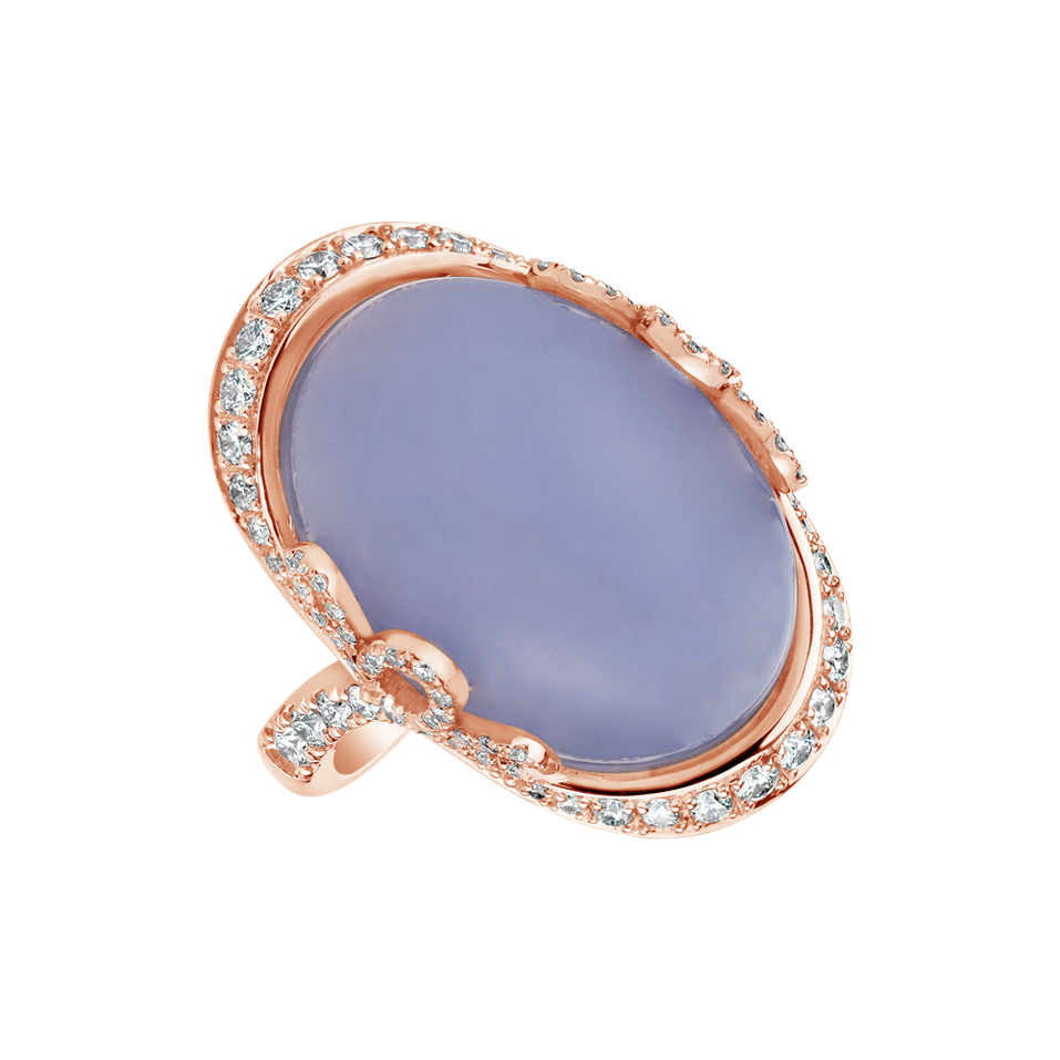 Prsteň s chalcedonom a diamantmi Glorious Gem