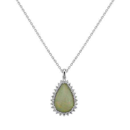 Přívěsok s opálom a diamantmi Royal Pear