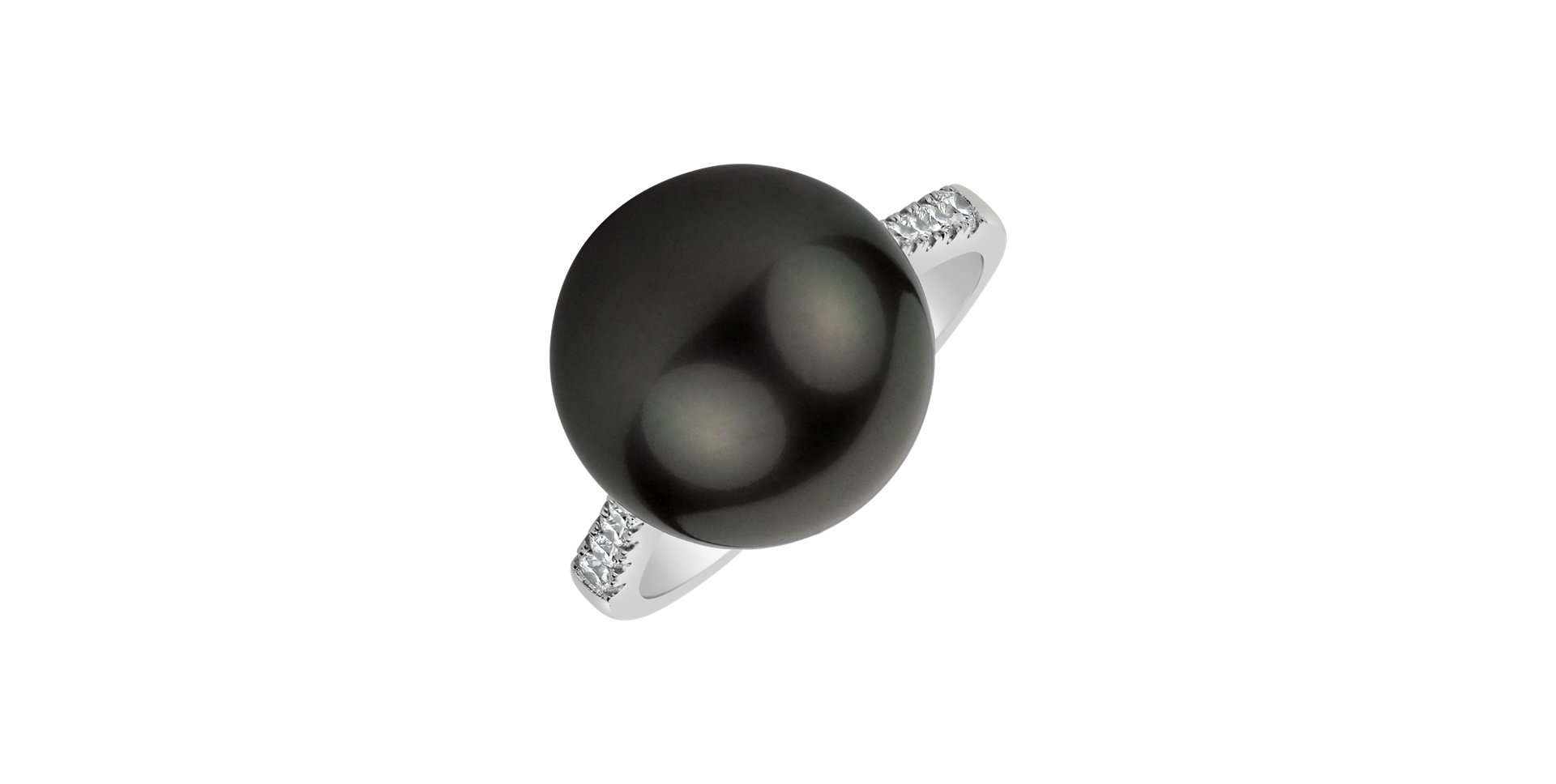 Prsteň s perlou a diamantmi Celestial Shore