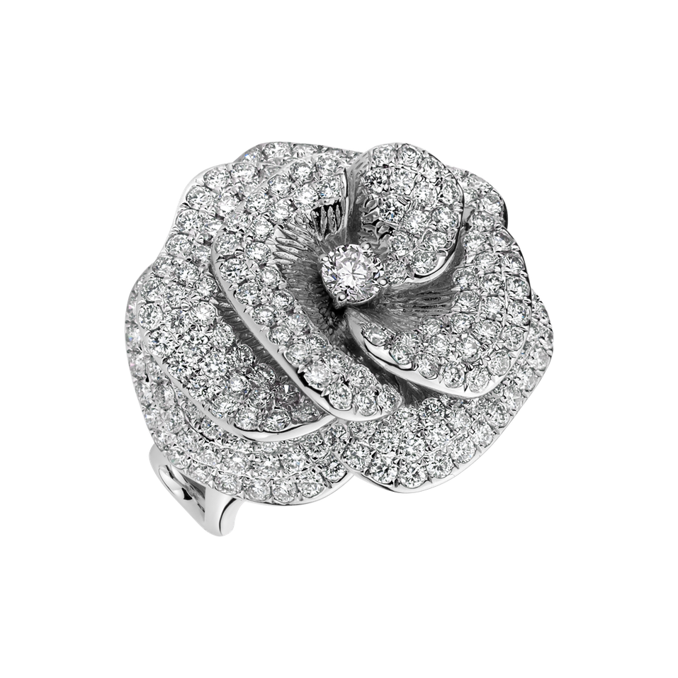 Prsteň s diamantmi Flowing Flower