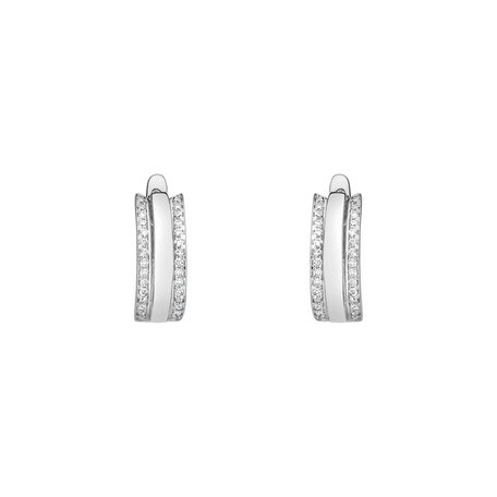 Náušnice s diamantmi Eternity Sparkle