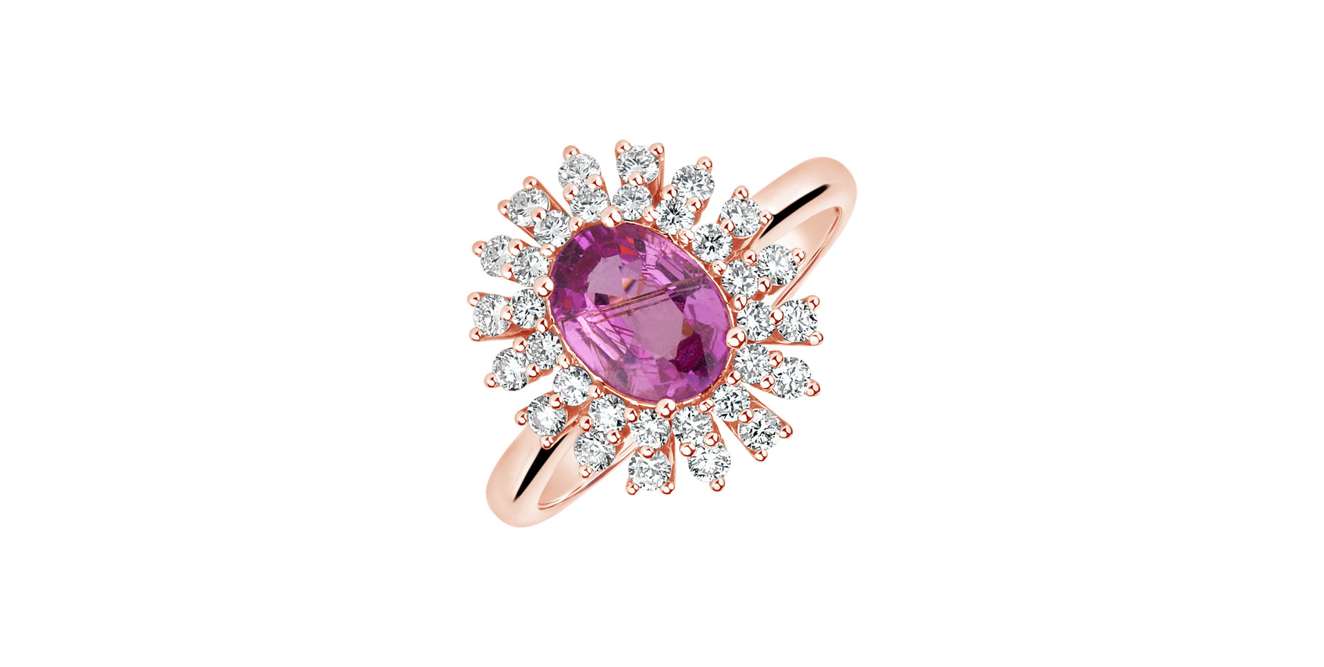 Prsteň s zafírom a diamantmi Fairytale Goddess