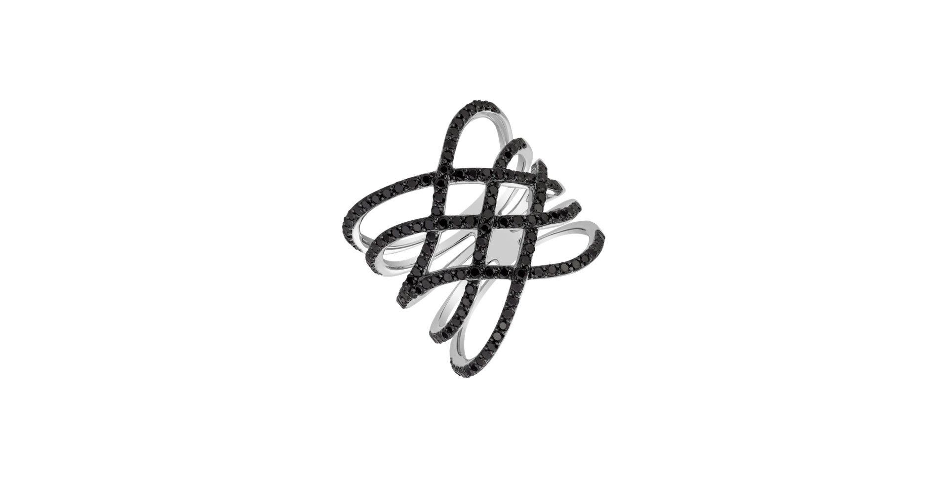 Prsteň s čiernymi diamantmi Starshine Highness