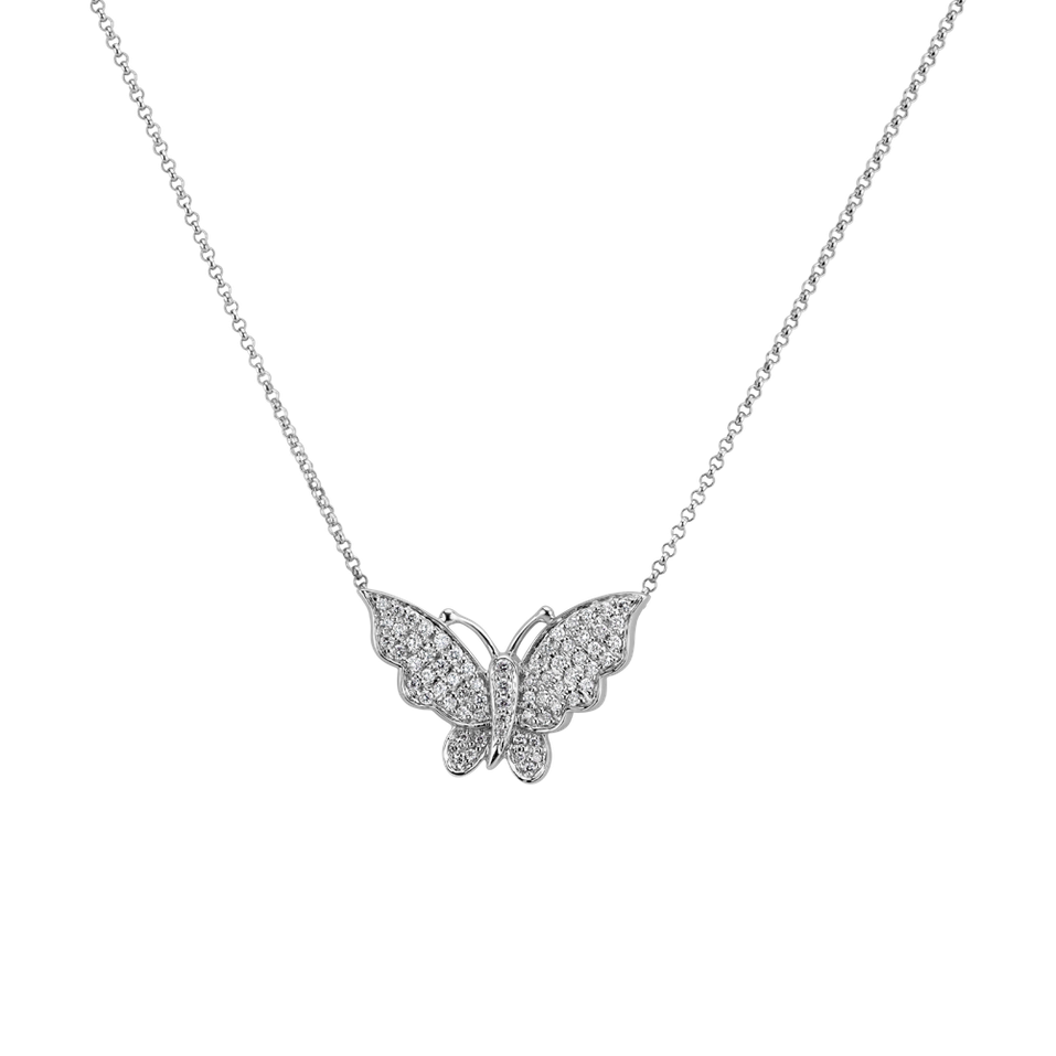 Náhrdelník s diamantmi Butterfly Spirit