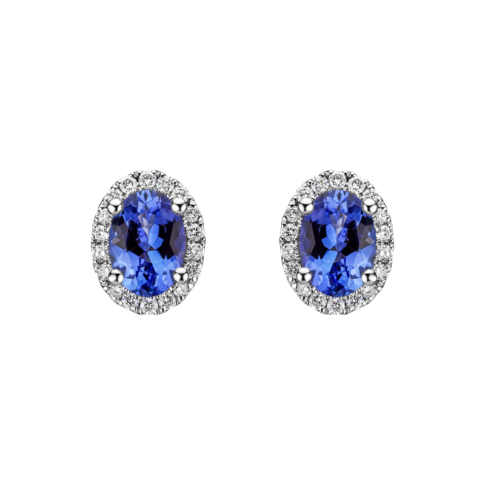 Náušnice s tanzanitom a diamantmi Imperial Allegory