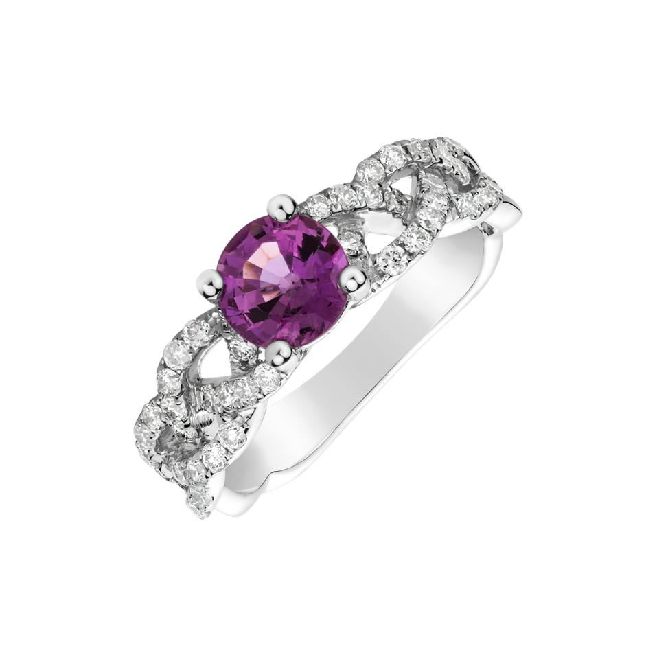 Prsteň s zafírom a diamantmi Aelyra