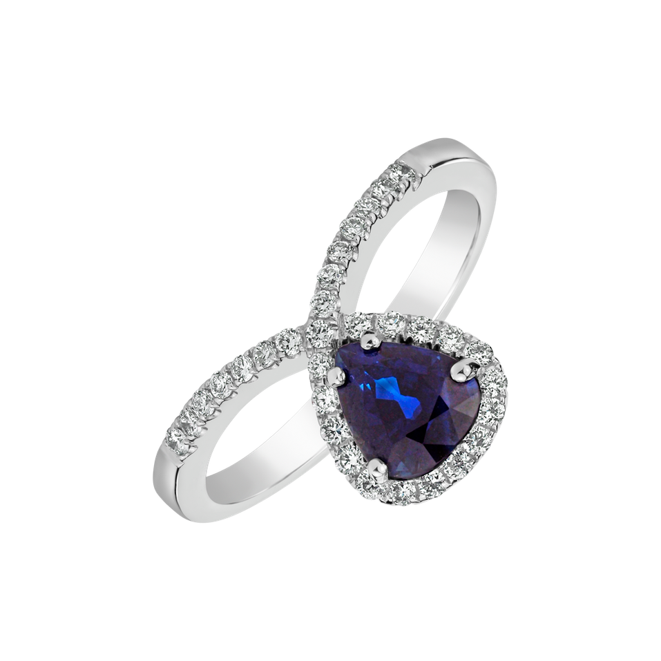 Prsteň s zafírom a diamantmi Penelope