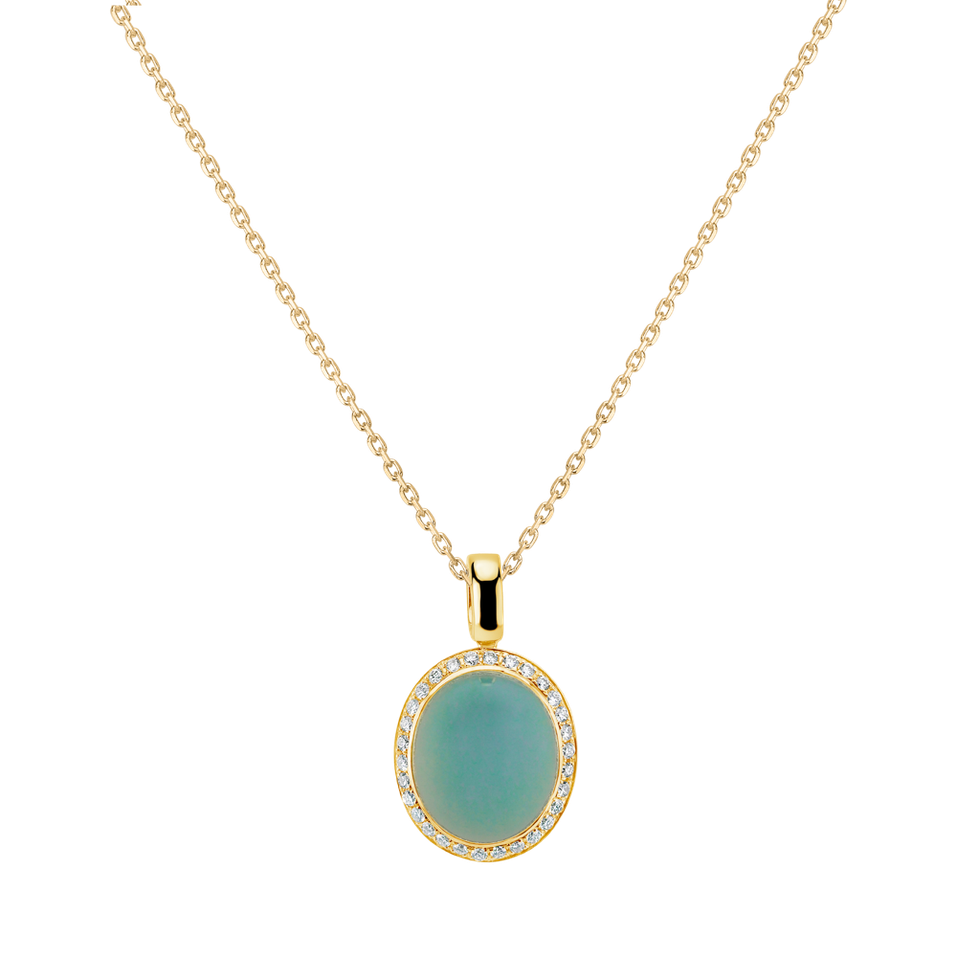 Přívěsok s chalcedonom a diamantmi Magic Blossom