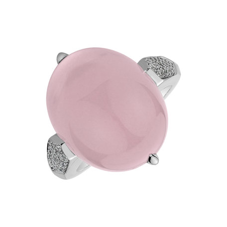 Prsteň s ruženínom a diamantmi Drop Blossom