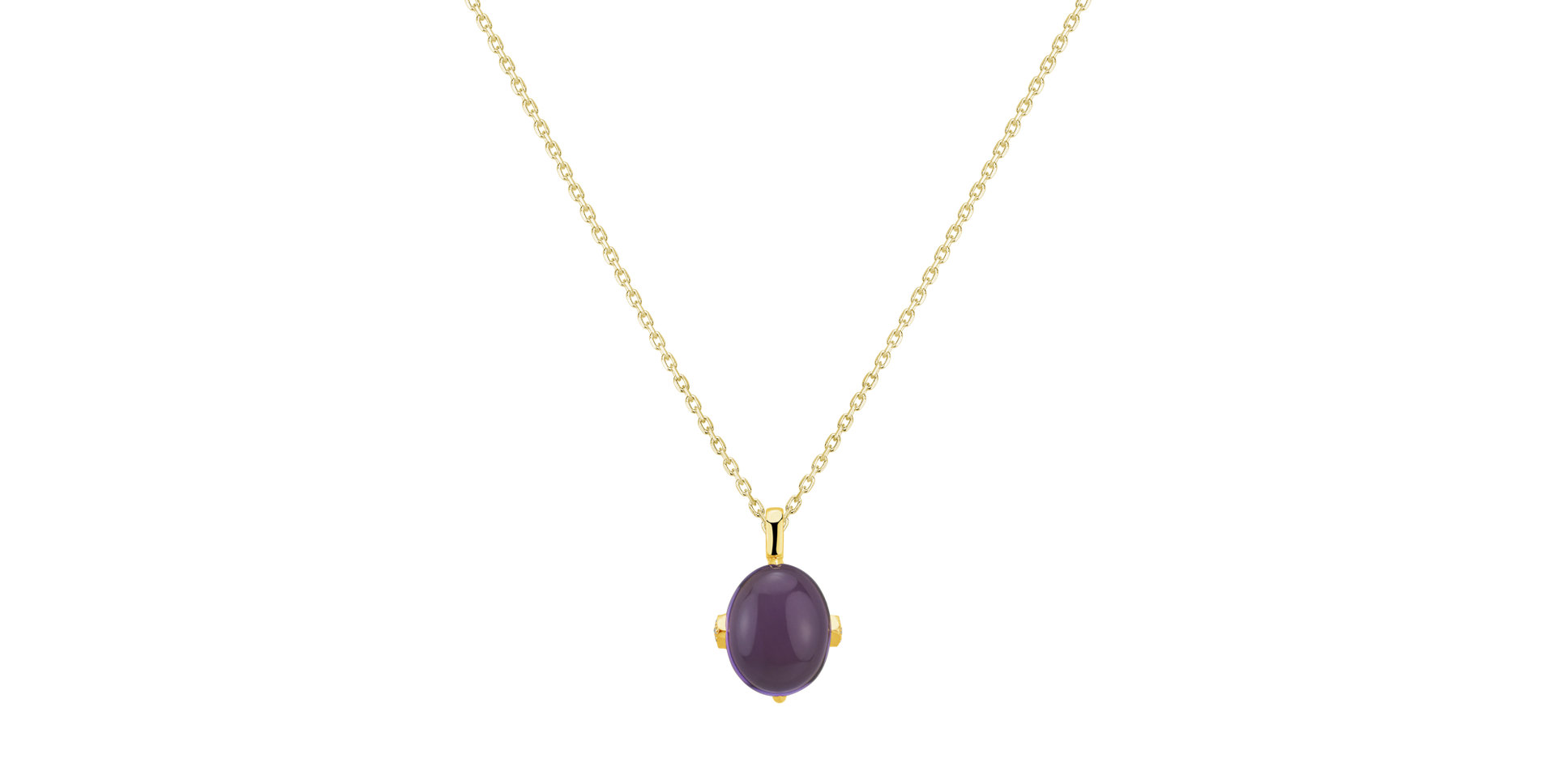 Přívěsok s ametystom a diamantmi Drop Blossom