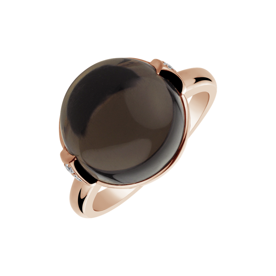 Prsteň s quartzom a diamantmi Fairy Blossom