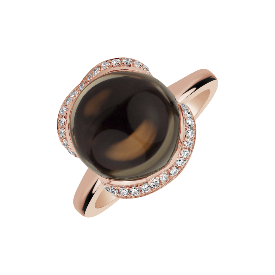 Prsteň s quartzom a diamantmi Rainbow Princess