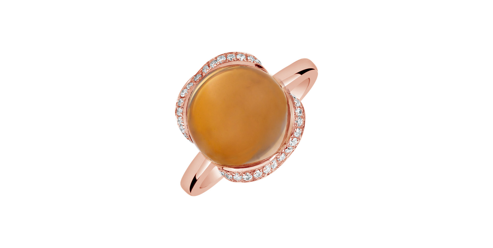 Prsteň s quartzom a diamantmi Rainbow Princess