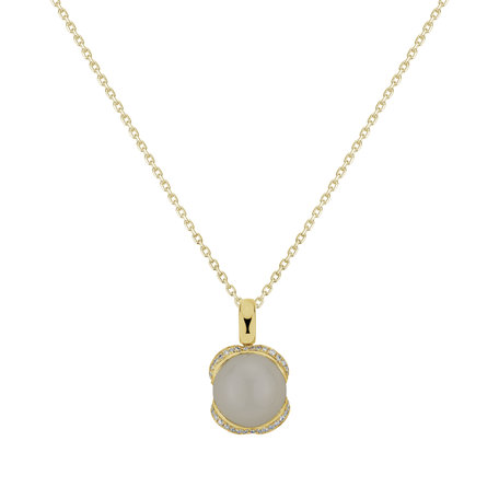 Přívěsok s mesačným kameňom a diamantmi Royal Drop