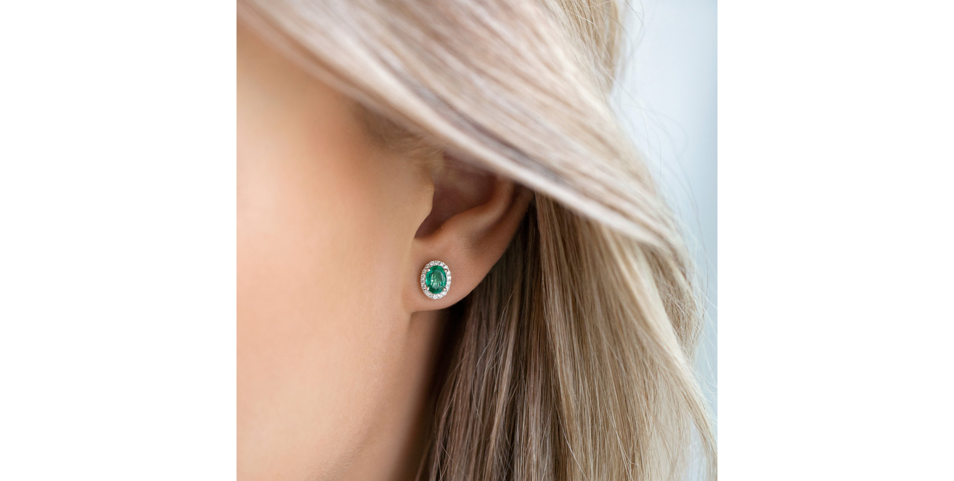 Náušnice so smaragdom a diamantmi Imperial Allegory