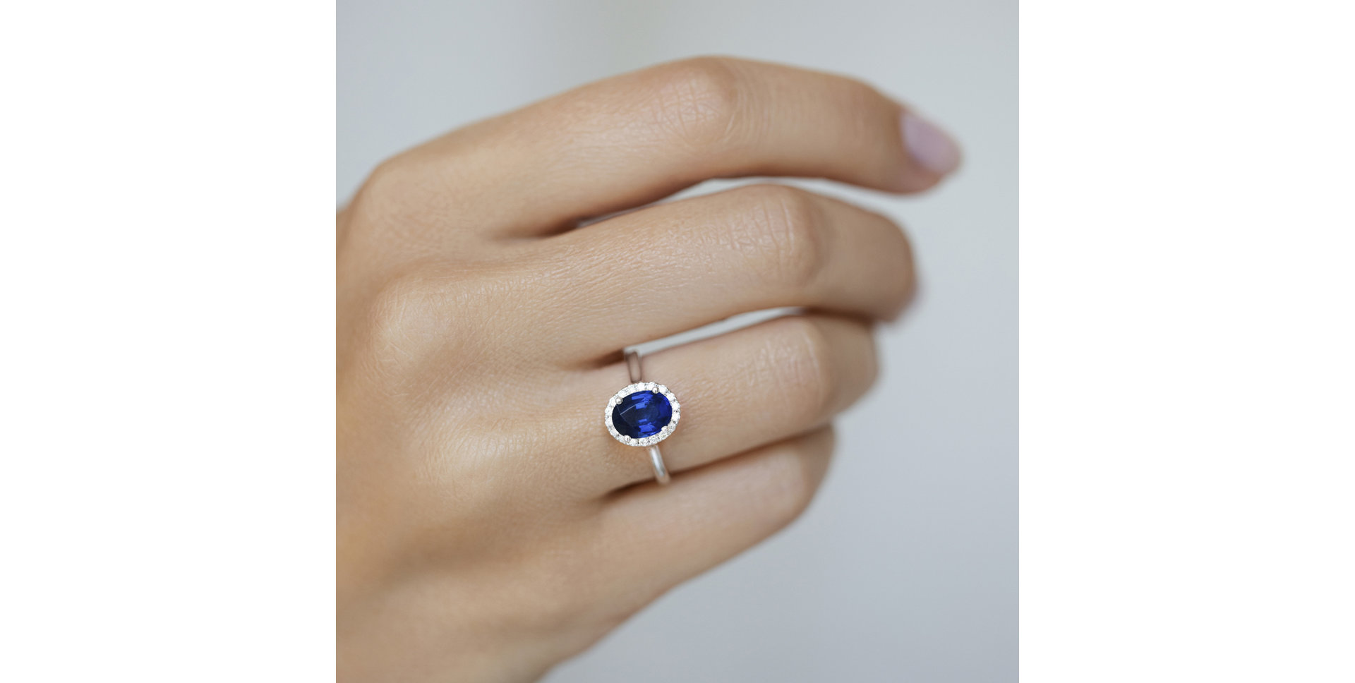 Prsteň s zafírom a diamantmi Princess Wish