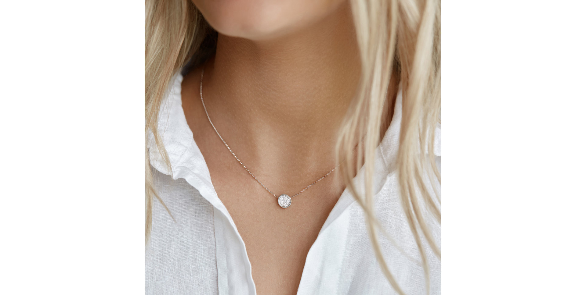 Náhrdelník s diamantmi Vesper Touch