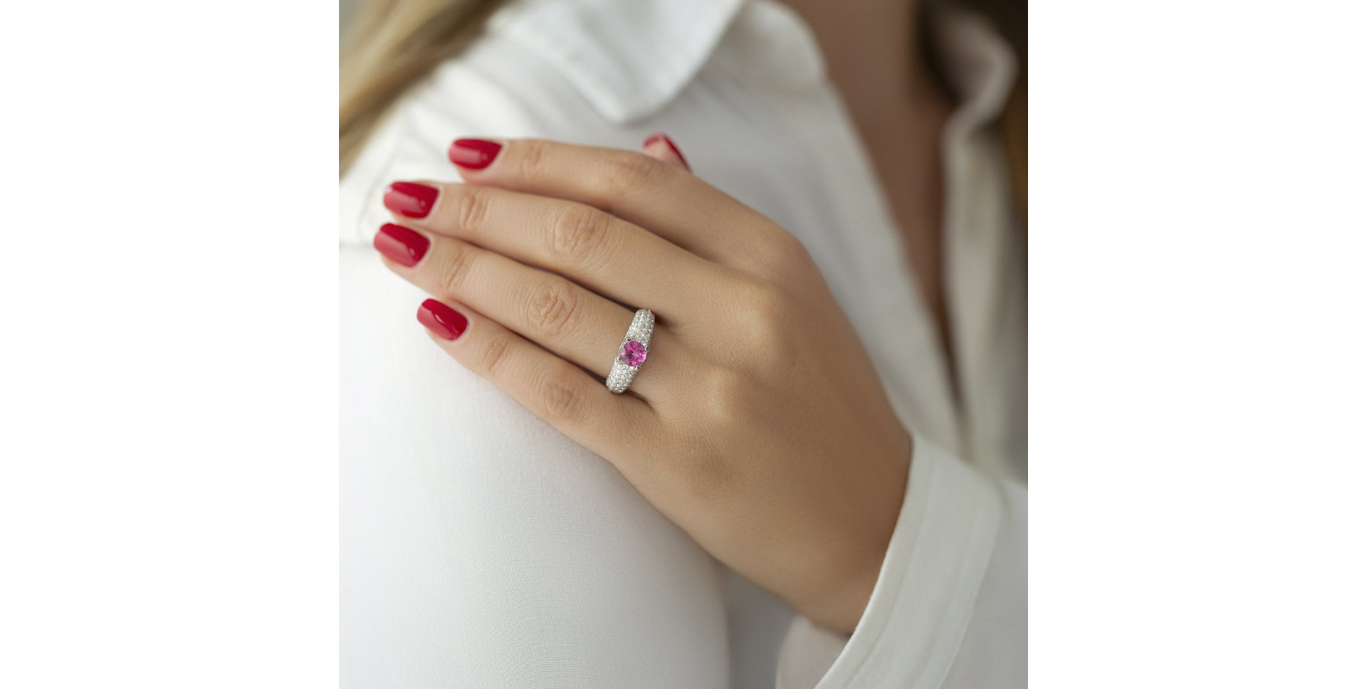 Prsteň s topásom a diamantmi Glamorous Ladyship