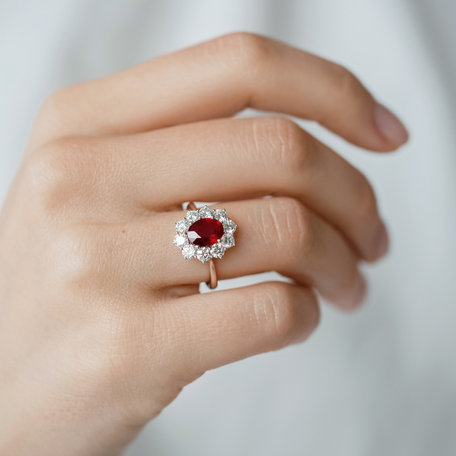 Prsteň s zafírom a diamantmi Princess Joy