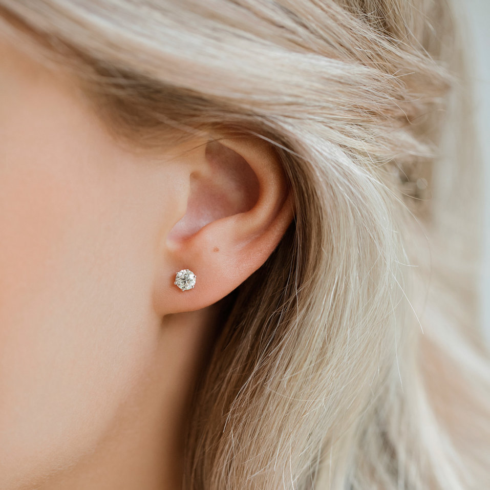 Náušnice s diamantom Vesper Romance