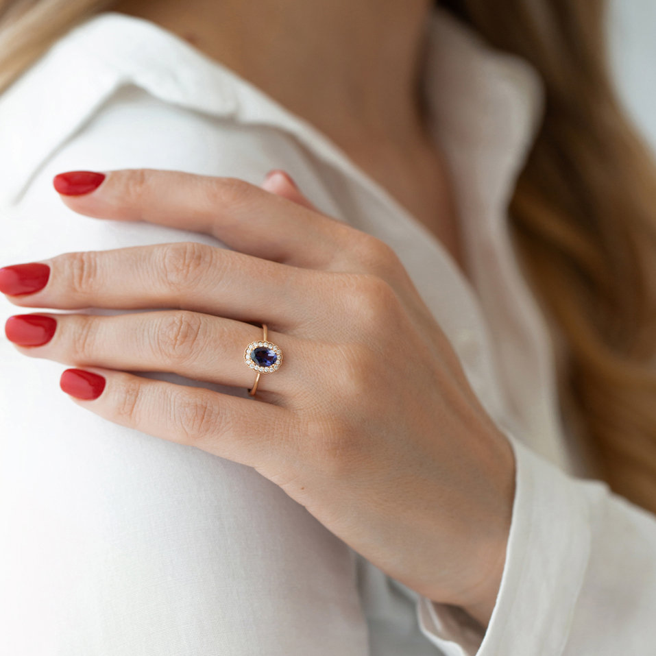 Prsteň s iliotom a diamantmi Sparkling Hero