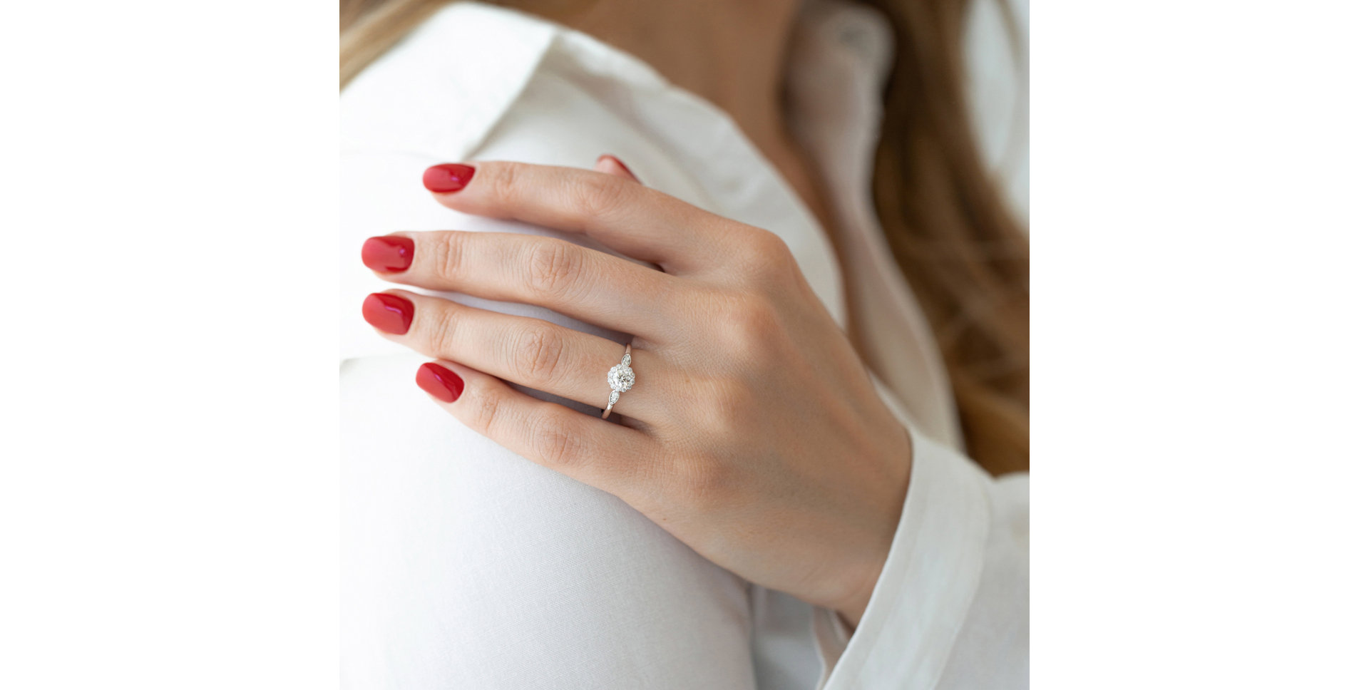 Prsteň s diamantmi Snowflake