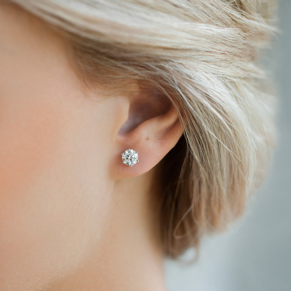 Náušnice s diamantom Vesper Romance