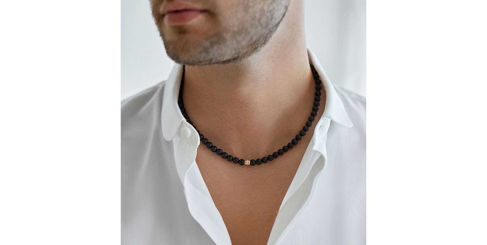 Náhrdelník s achátmi a diamantmi Trinty