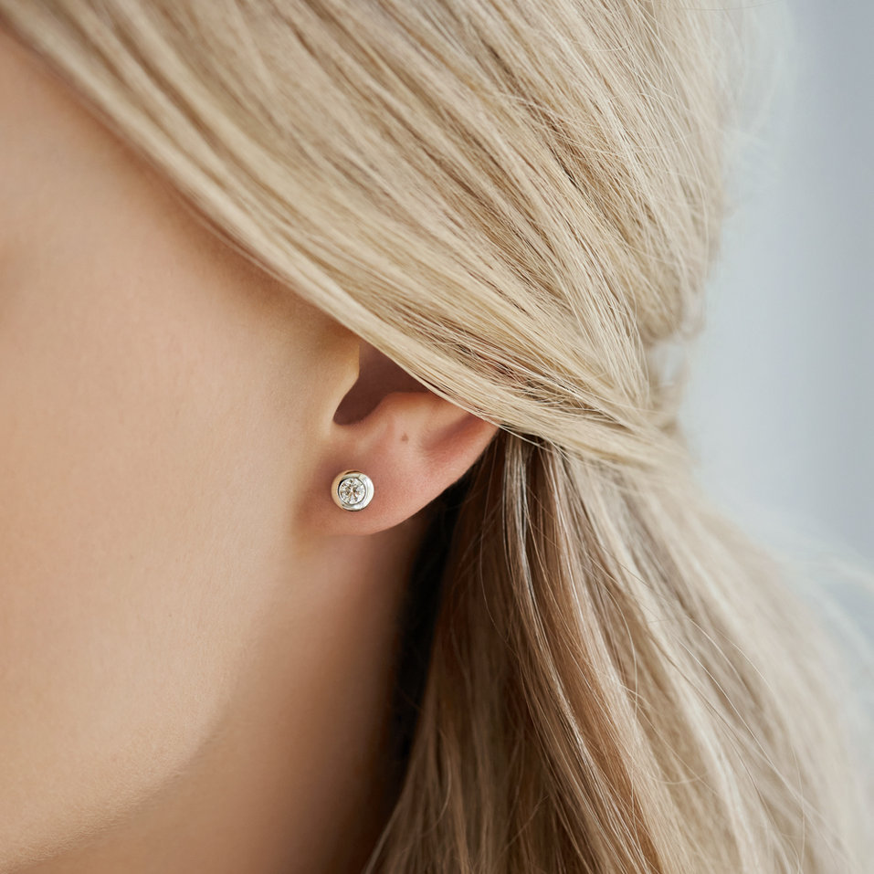 Náušnice s diamantom Sparkling Drops