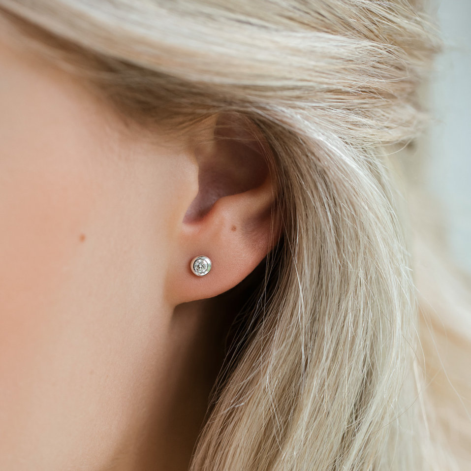 Náušnice s diamantom Sparkling Drops