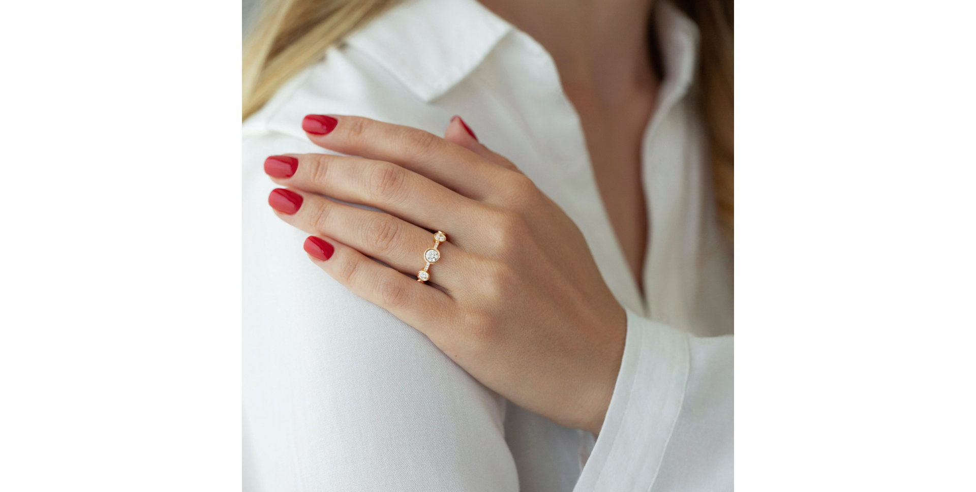 Prsteň s bielymi, hnedými a čiernymi diamantmi Galaxy of Passion