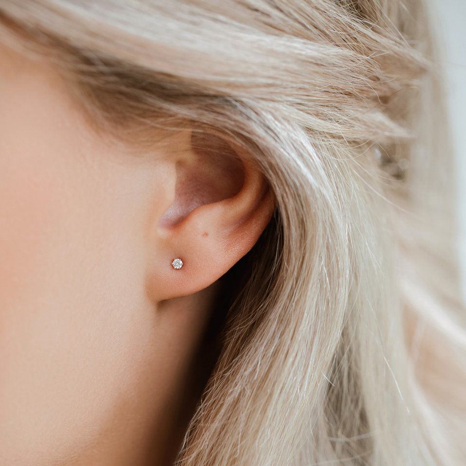 Náušnice s diamantom Vesper Romance