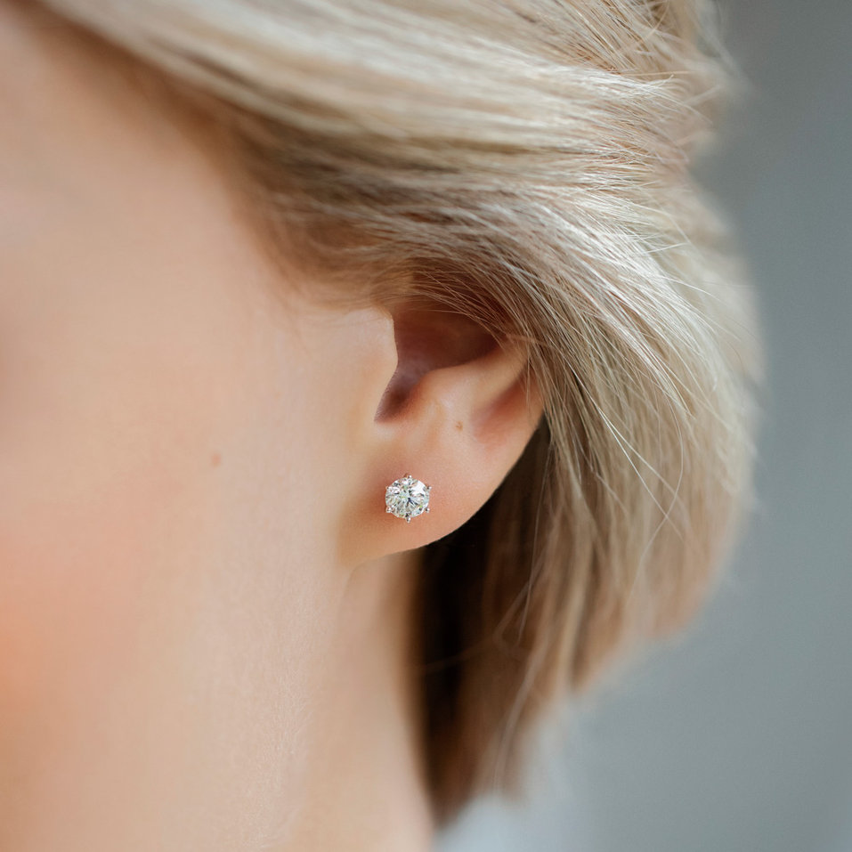 Náušnice s diamantom Vesper Romance