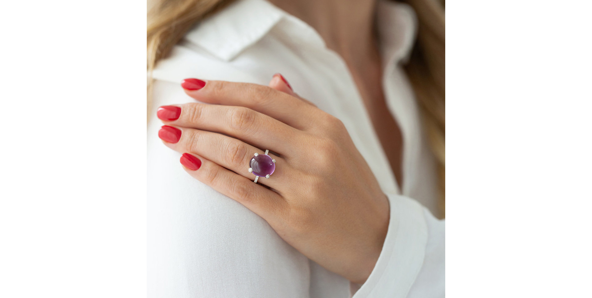 Prsteň s topásom a diamantmi Niche