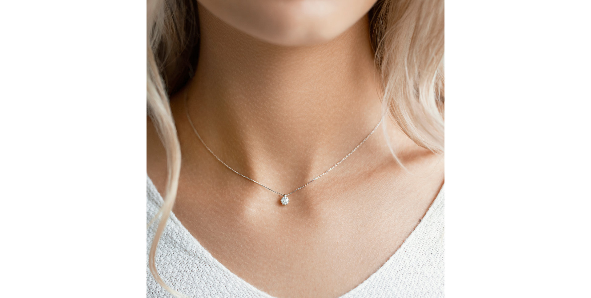 Náhrdelník s diamantom Eternal Drop