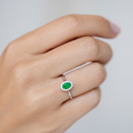 Prsteň so smaragdom a diamantmi Princess Wish