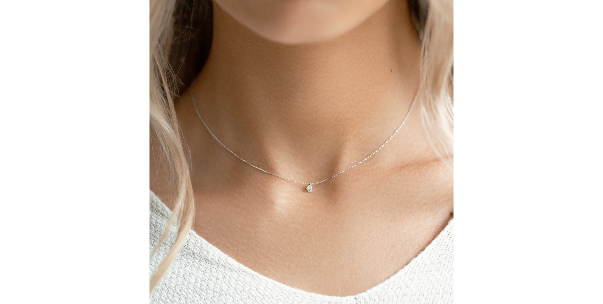 Náhrdelník s diamantom Eternal Drop