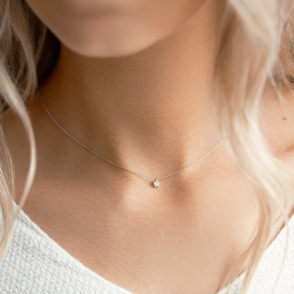 Náhrdelník s diamantom Eternal Drop