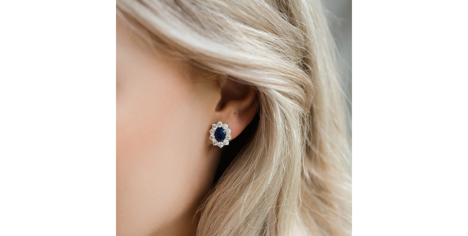 Náušnice s tanzanitom a diamantmi Princess Joy