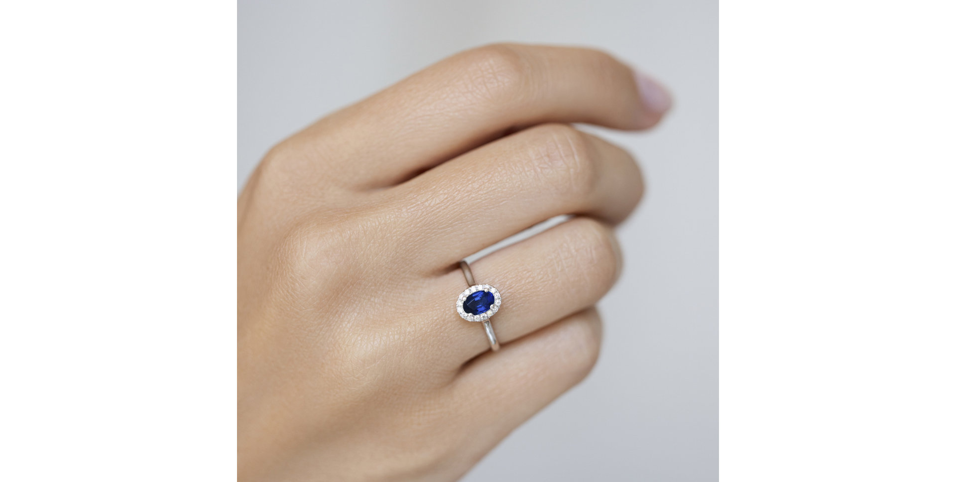 Prsteň so zafírom a diamantmi Princess Wish