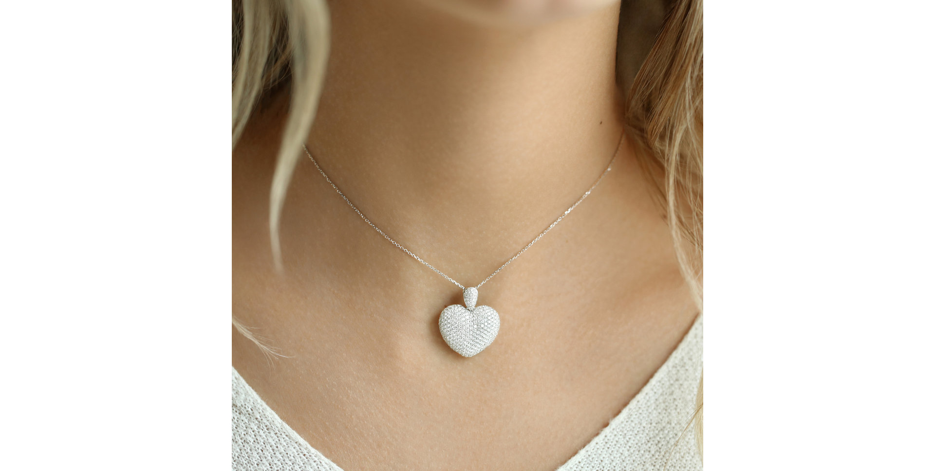 Přívěsok s hnedými diamantmi Heart Brilliance