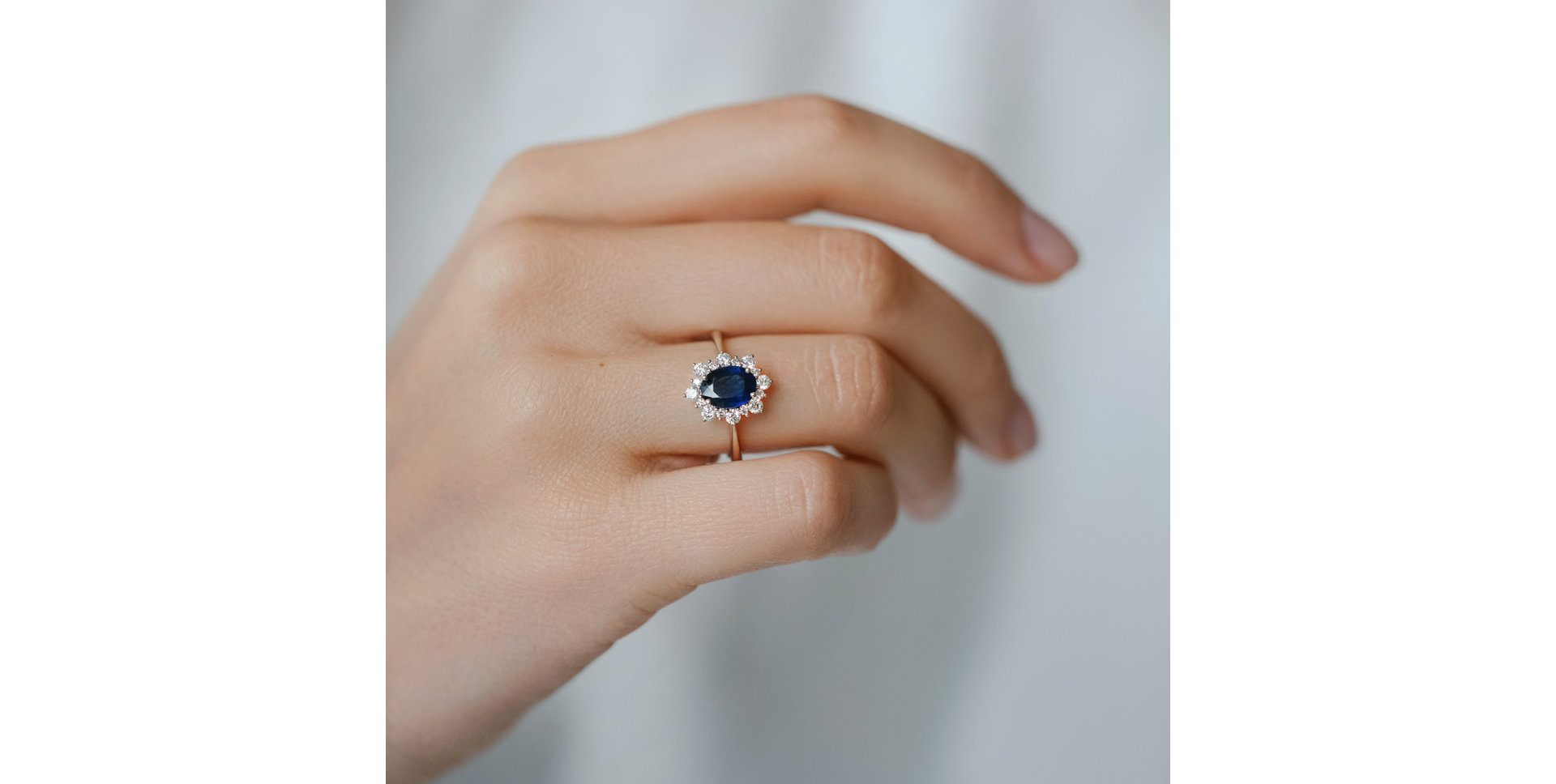 Prsteň so zafírom a diamantmi Trixie Princess