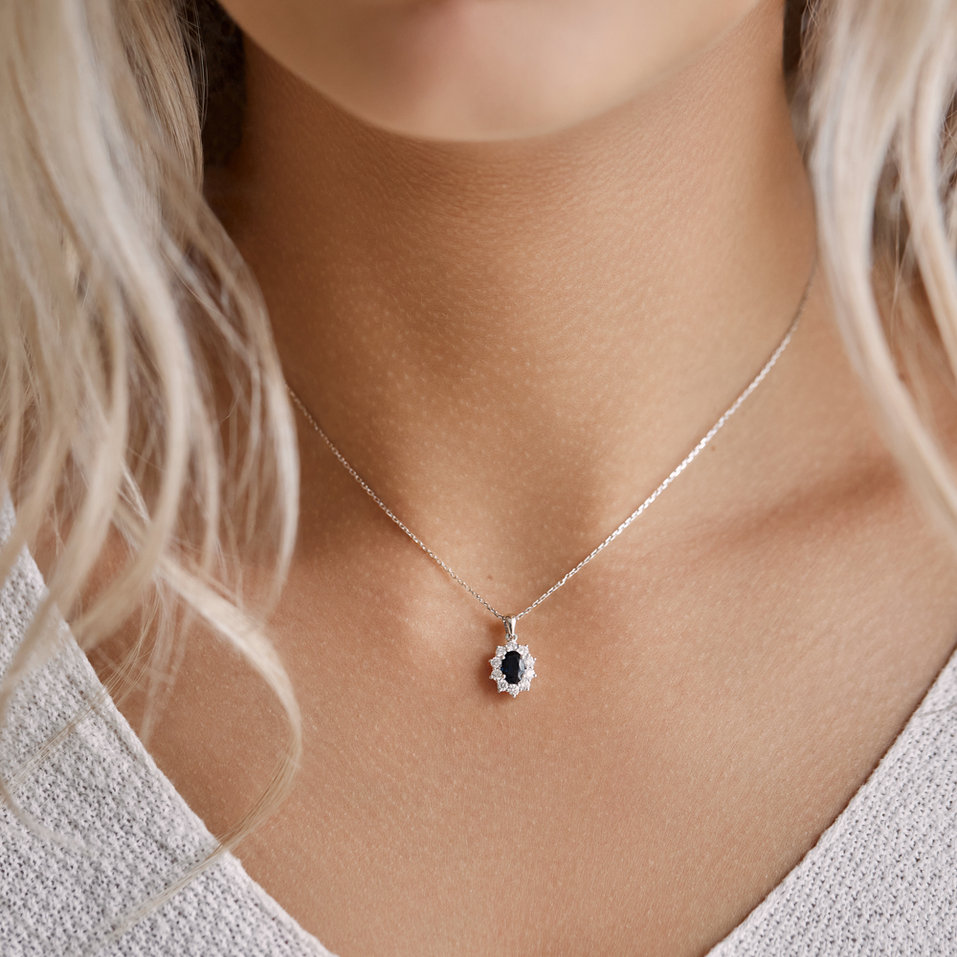 Přívěsok s rubínom a diamantmi Goddess Elegance