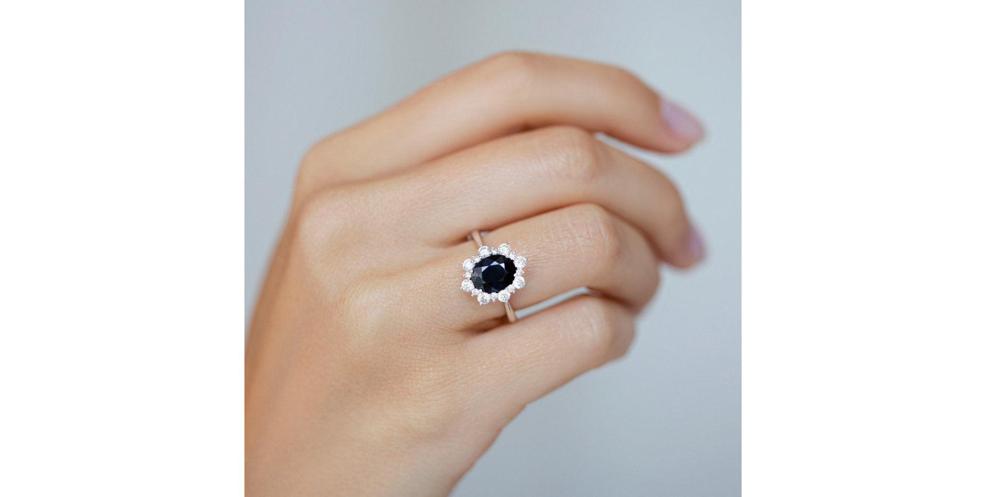 Prsteň so zafírom a diamantmi Princess Gem